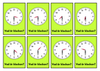 Vad är klockan - A5 storlek - Flashkort