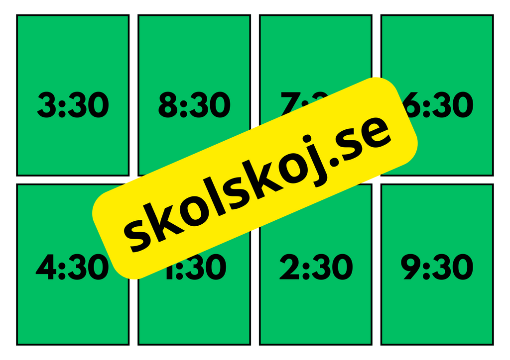 Vad är klockan - A5 storlek - Flashkort