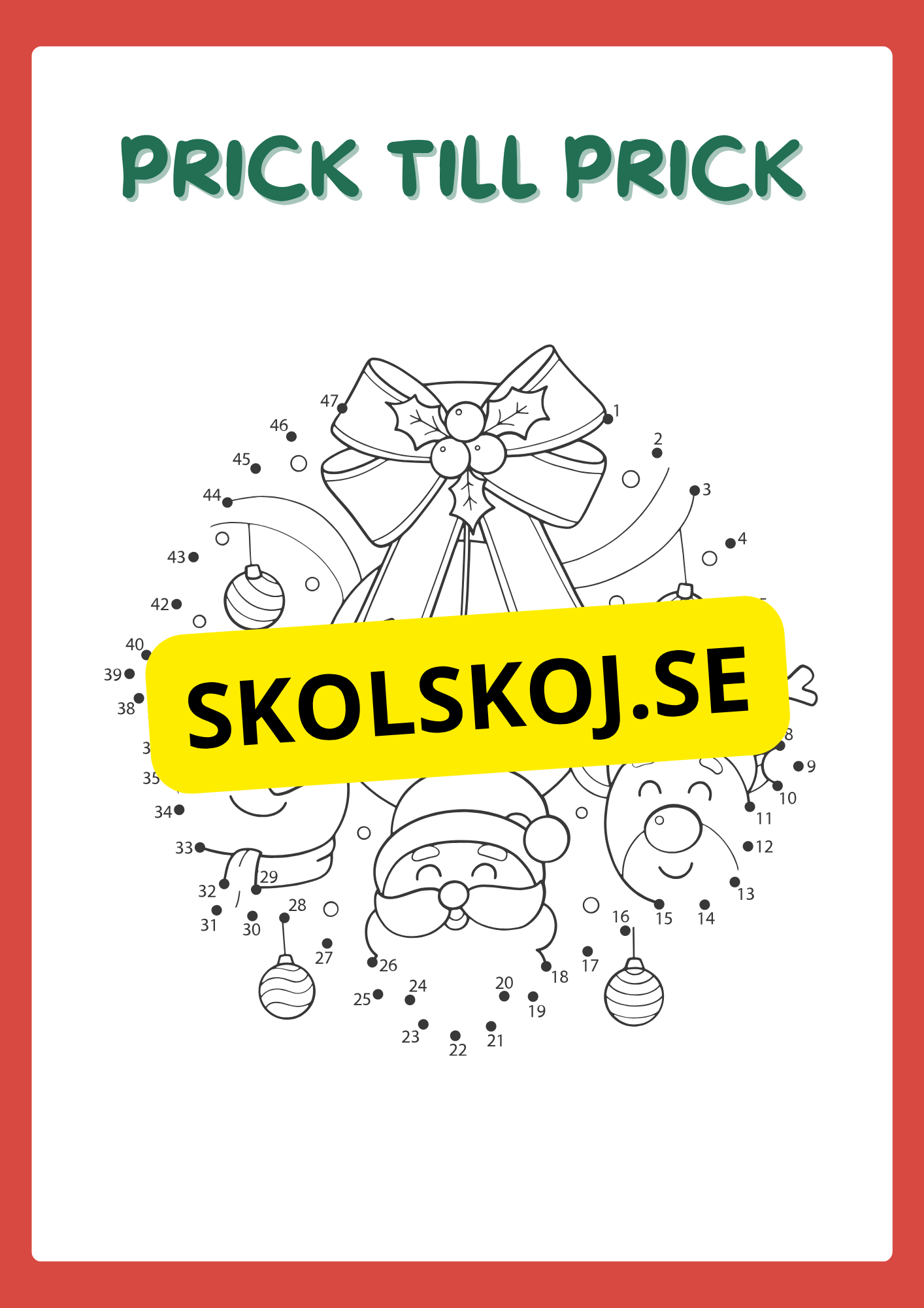 Julskoj - Arbetsbok