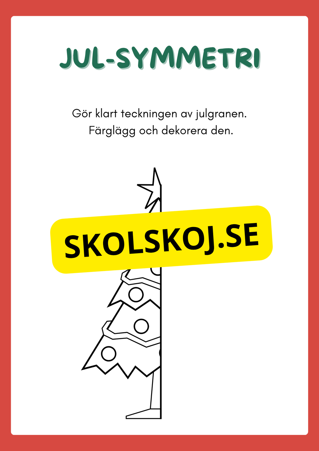 Julskoj - Arbetsbok