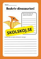 Beskriv dinosaurien - Häfte