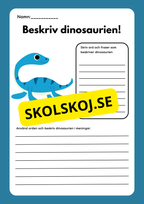 Beskriv dinosaurien - Häfte