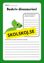 Beskriv dinosaurien - Häfte