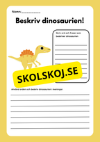 Beskriv dinosaurien - Häfte