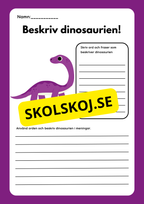 Beskriv dinosaurien - Häfte