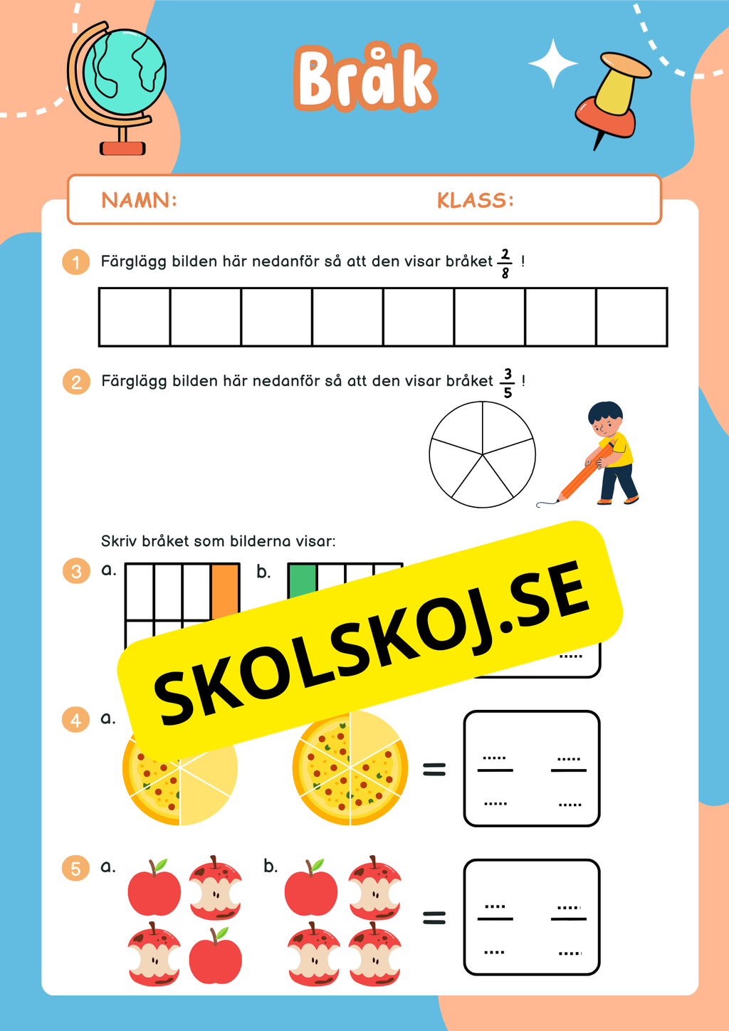 Bråk - Häfte - Årskurs 4 - 5