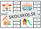Introduktion till substantiv - klädnypskort
