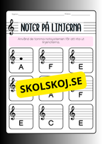 Noter på linjerna