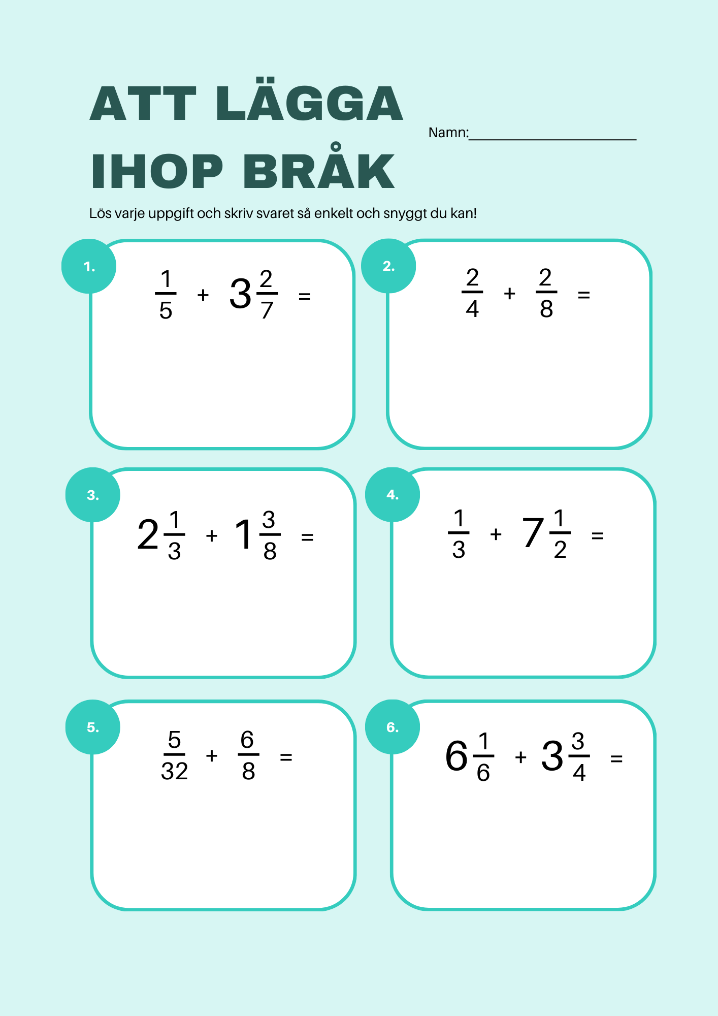 Bråkleken - Häfte - Årskurs 6 - 7