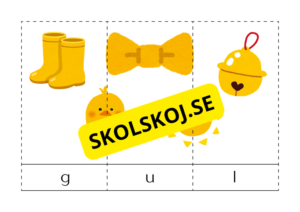 Ordpussel med färger