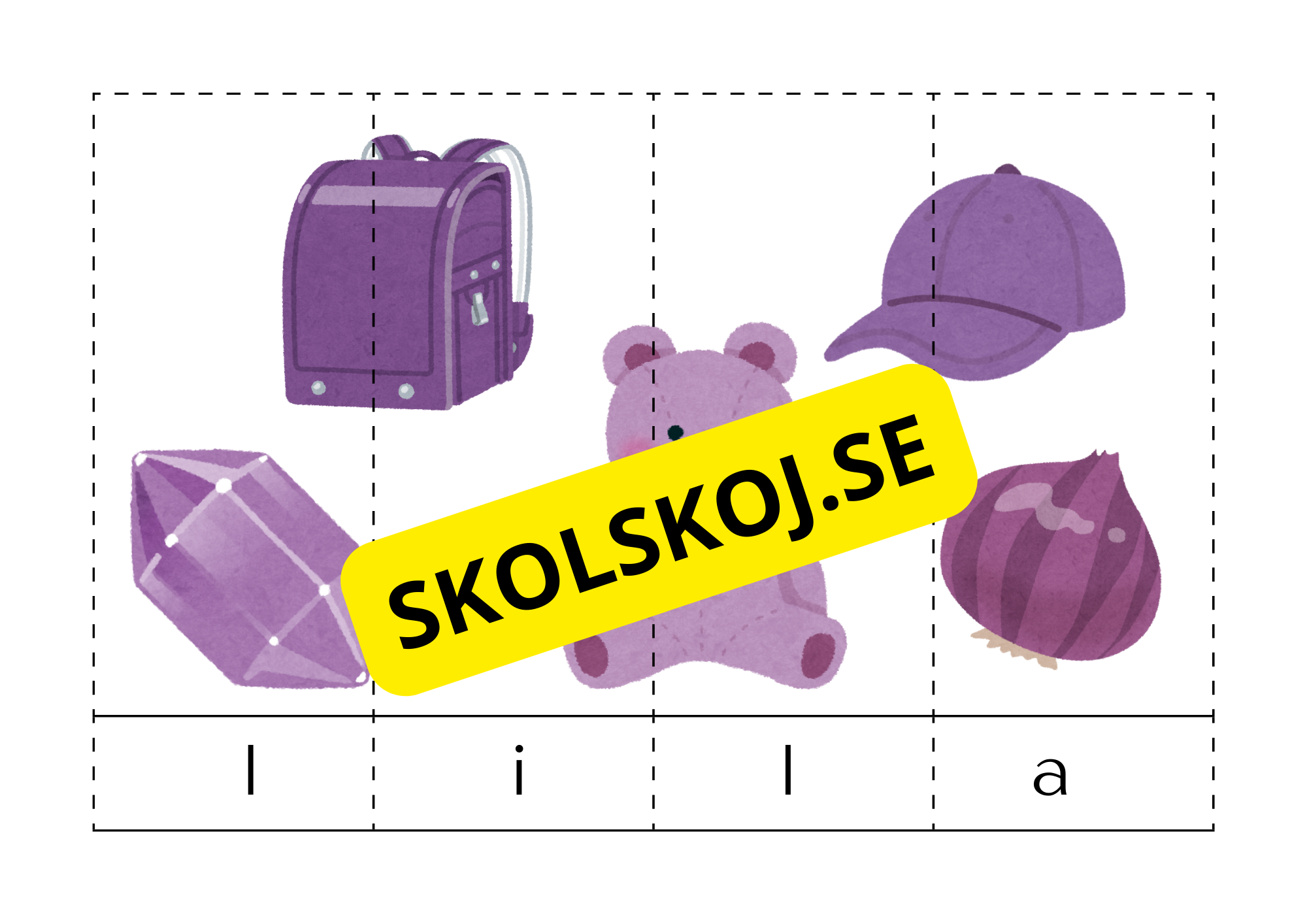 Ordpussel med färger