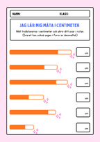 Jag lär mig mäta i centimeter