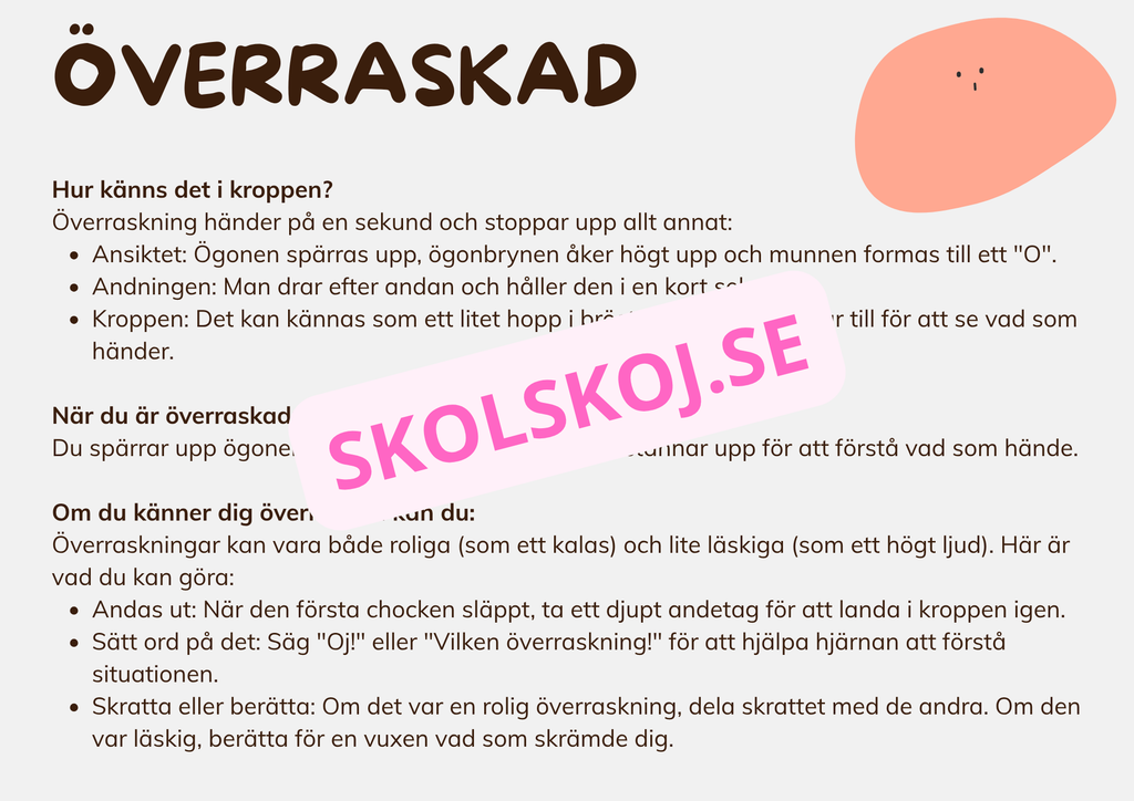 Känslor - Hur känner jag mig idag - Presentation