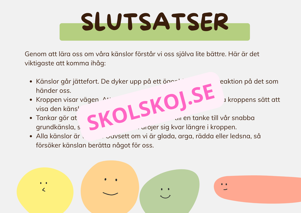 Känslor - Hur känner jag mig idag - Presentation