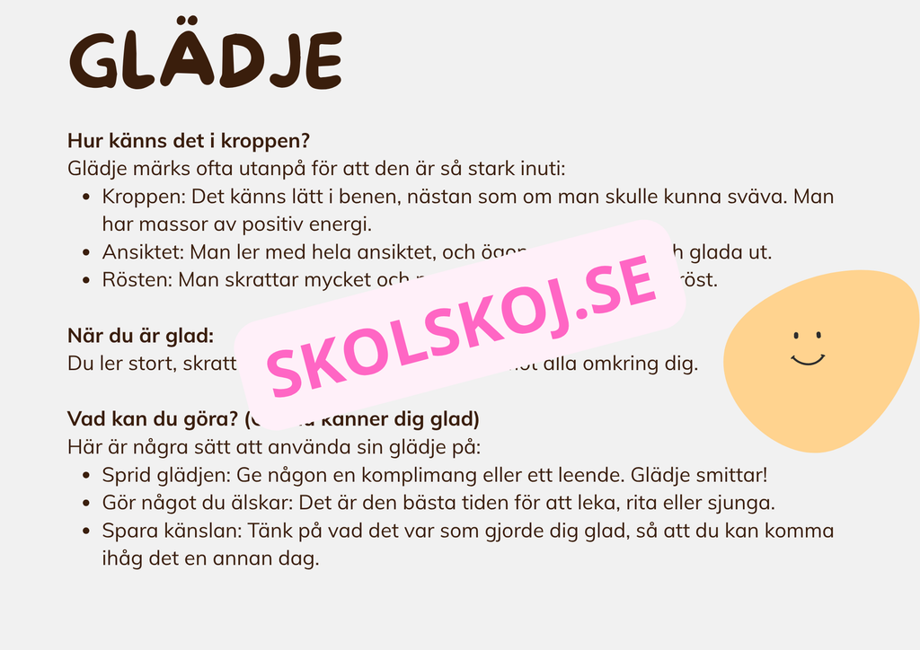 Känslor - Hur känner jag mig idag - Presentation