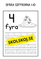 Spåra siffrorna 1-10 - Häfte