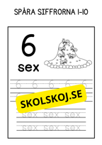Spåra siffrorna 1-10 - Häfte