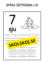 Spåra siffrorna 1-10 - Häfte
