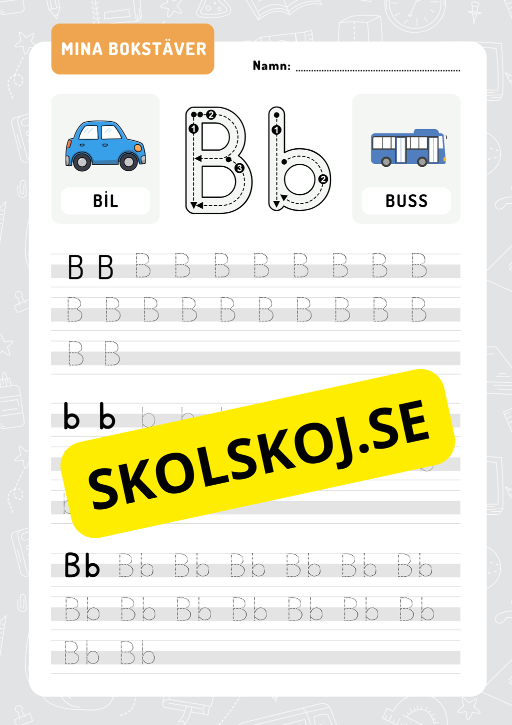 Mina bokstäver - Hela alfabetet - Häfte