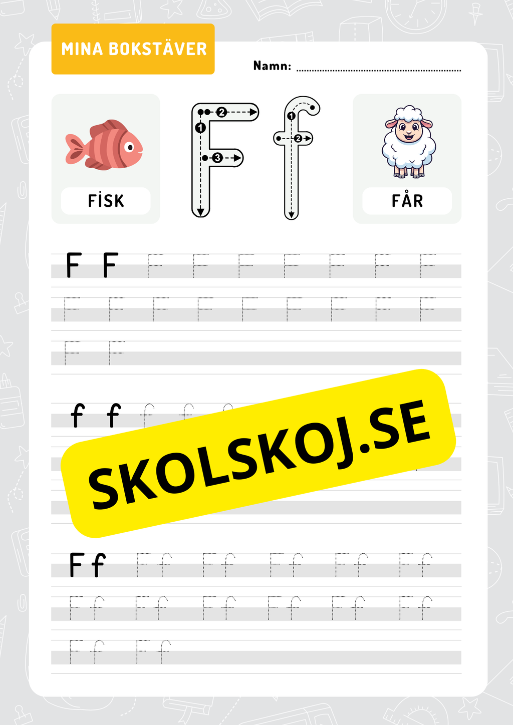 Mina bokstäver - Hela alfabetet - Häfte
