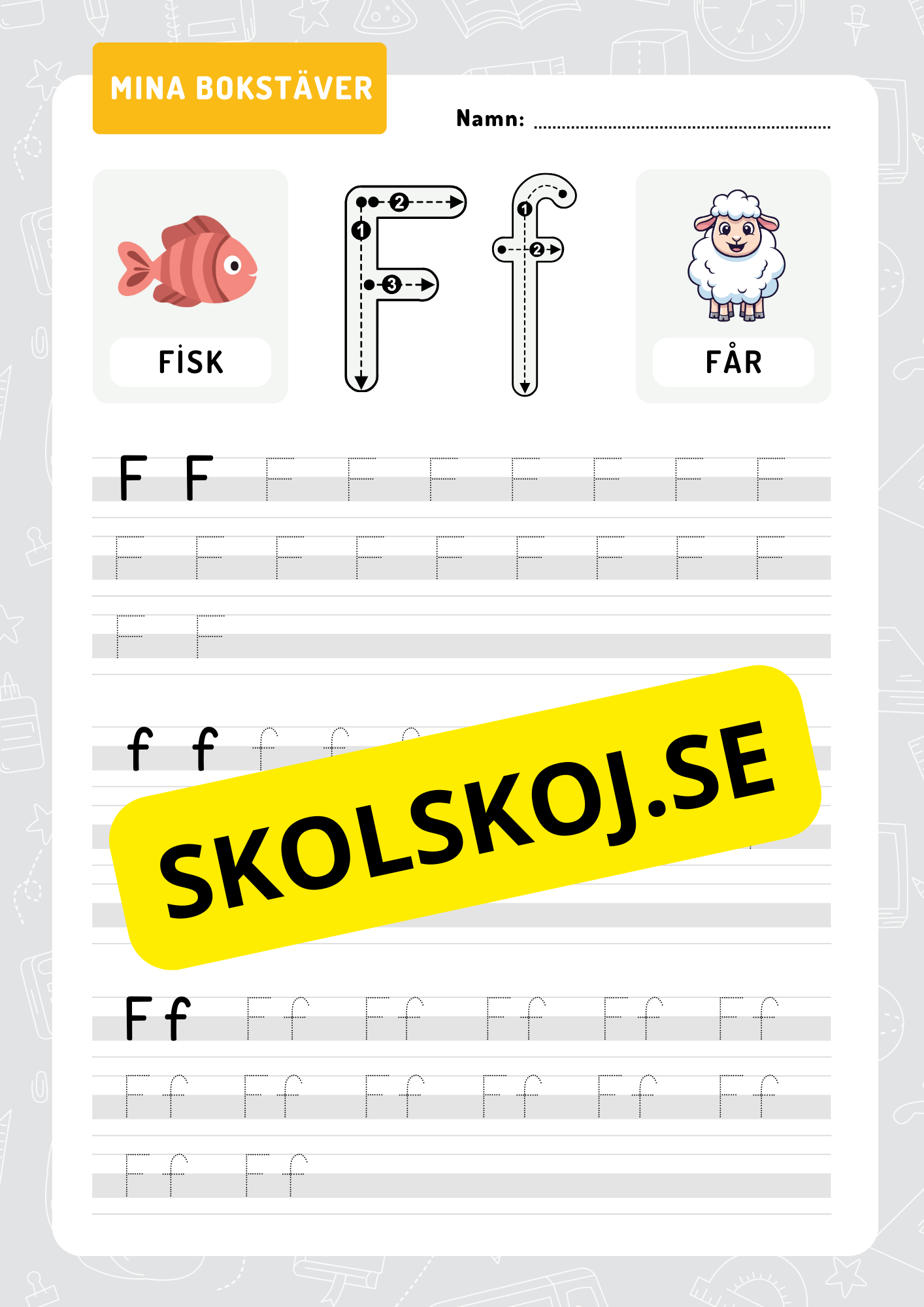 Mina bokstäver - Hela alfabetet - Häfte