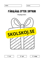 Färglägg efter siffror - Jul