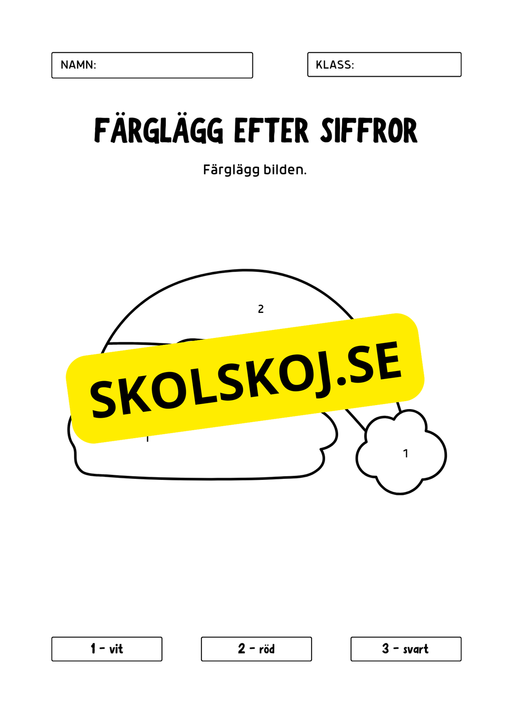 Färglägg efter siffror - Jul