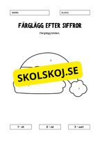Färglägg efter siffror - Jul