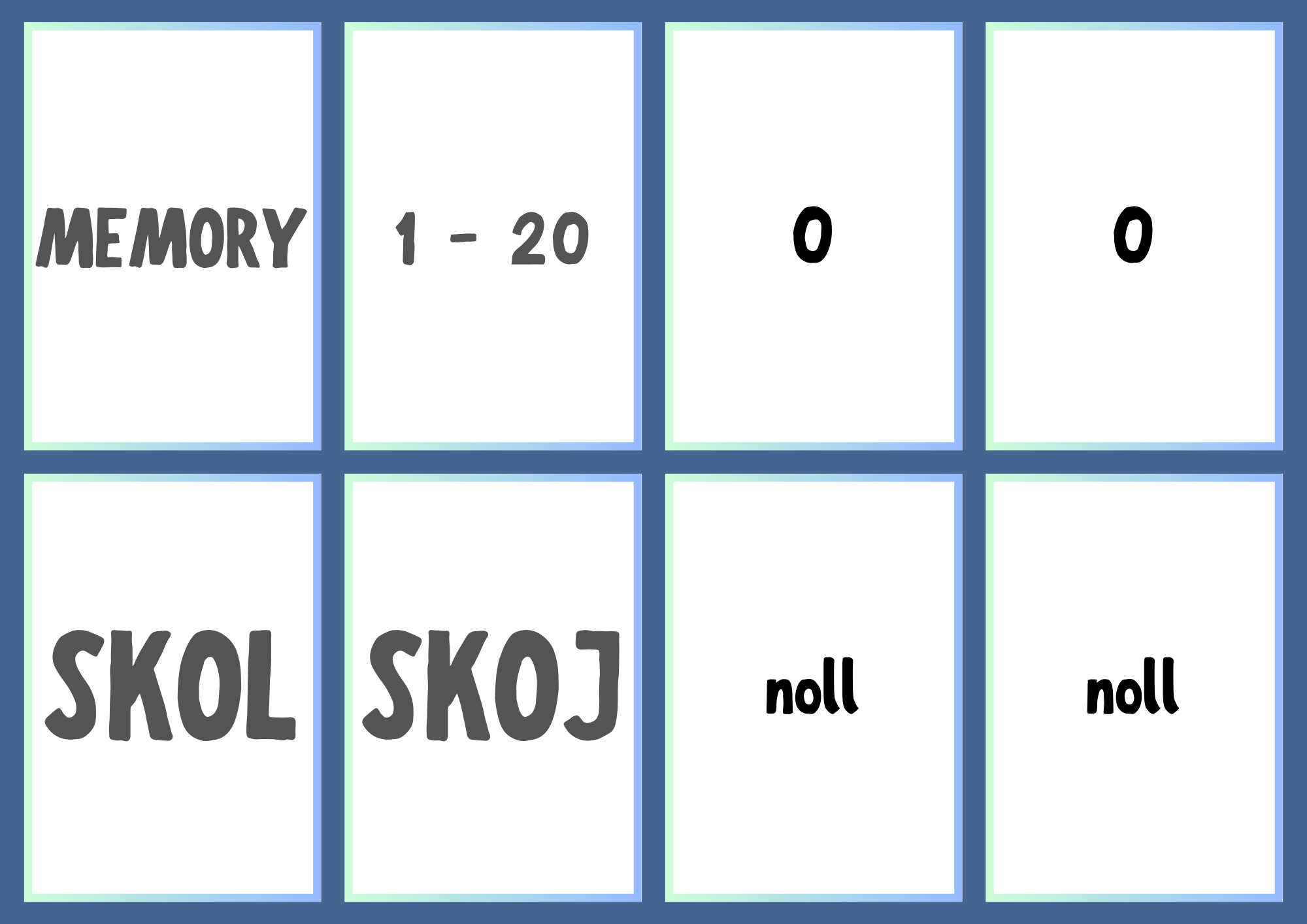 Memory - 1 - 20