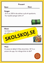 Procent - Häfte - Övningsuppgifter