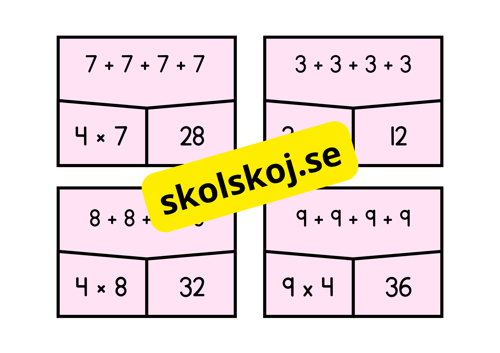 Multiplikations och additions pussel