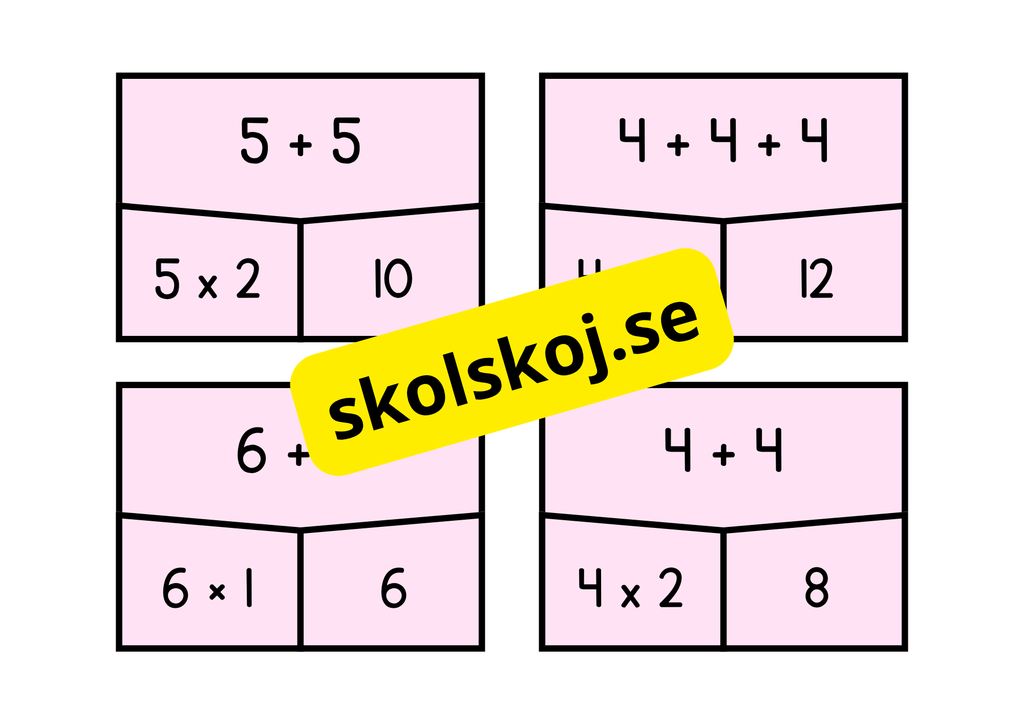 Multiplikations och additions pussel