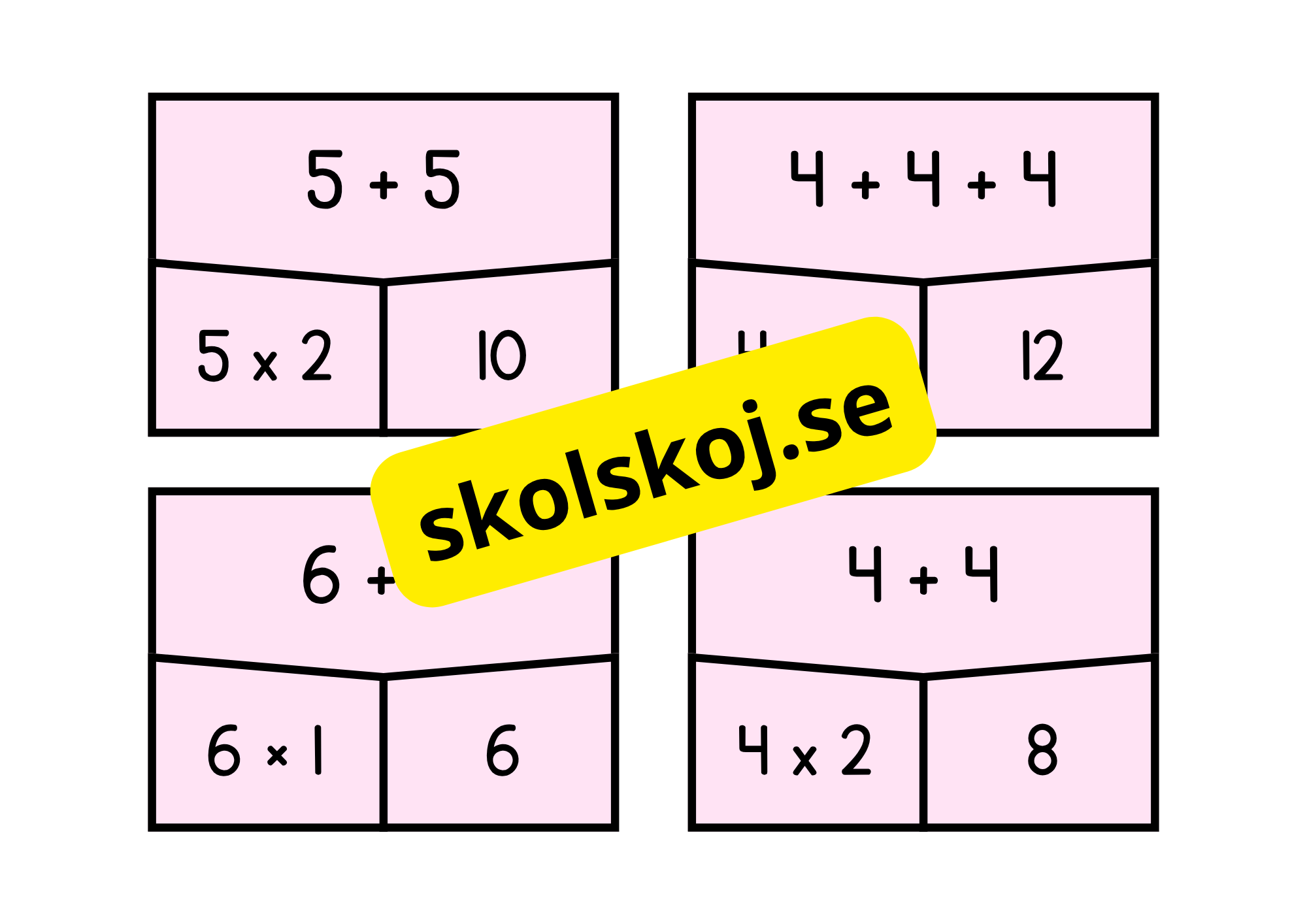 Multiplikations och additions pussel