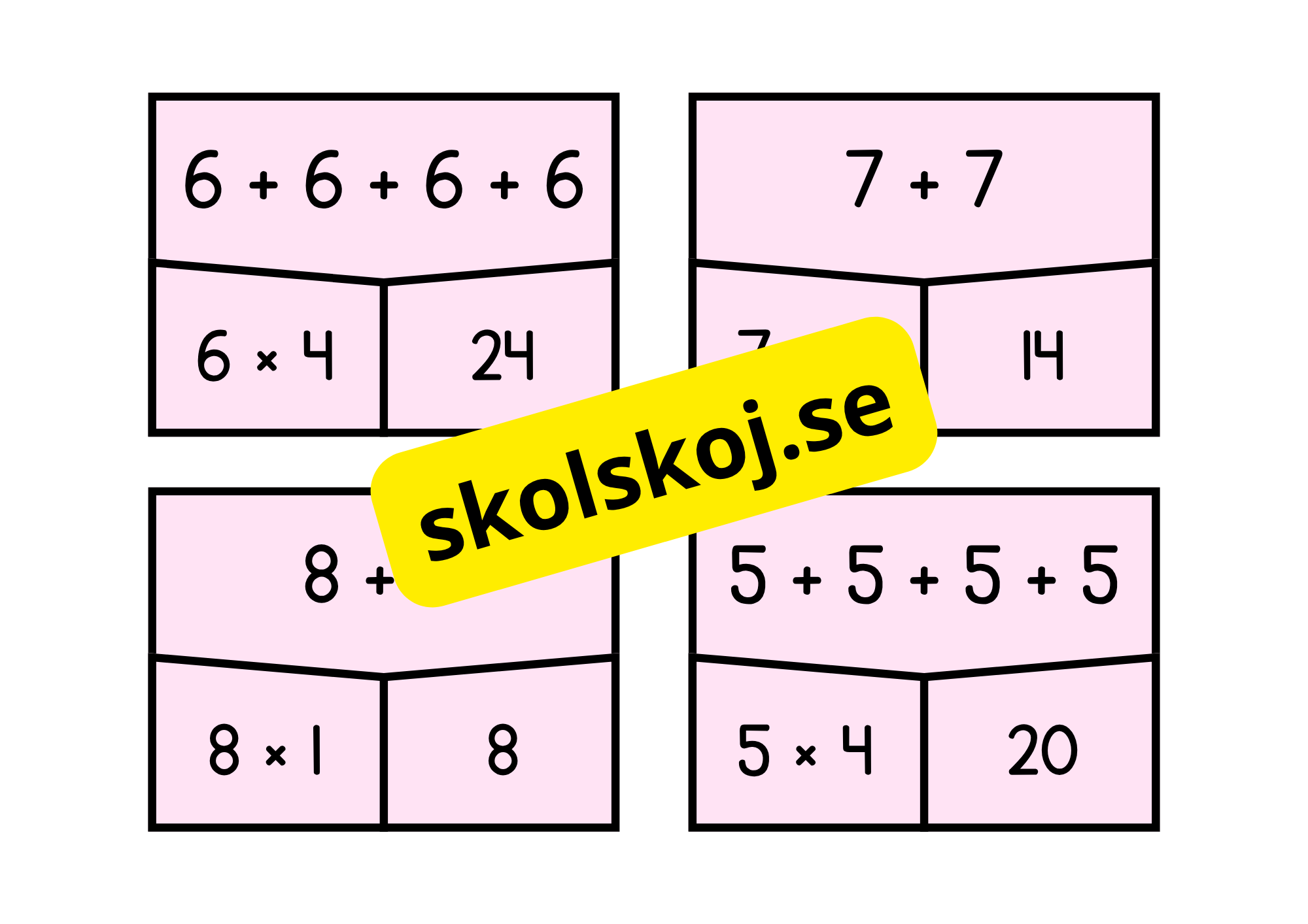Multiplikations och additions pussel