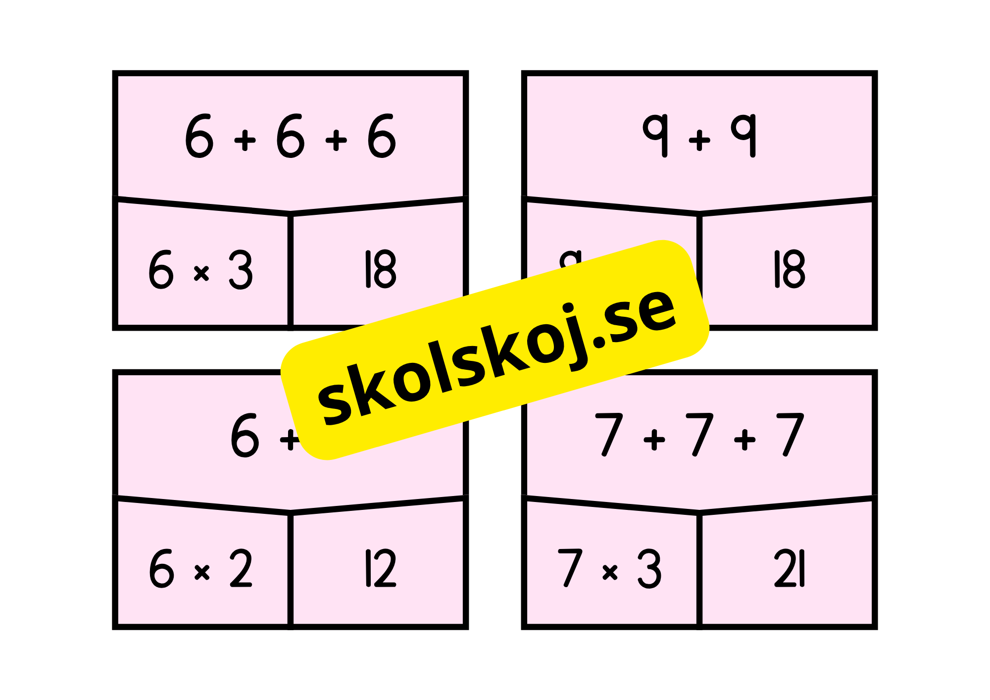Multiplikations och additions pussel