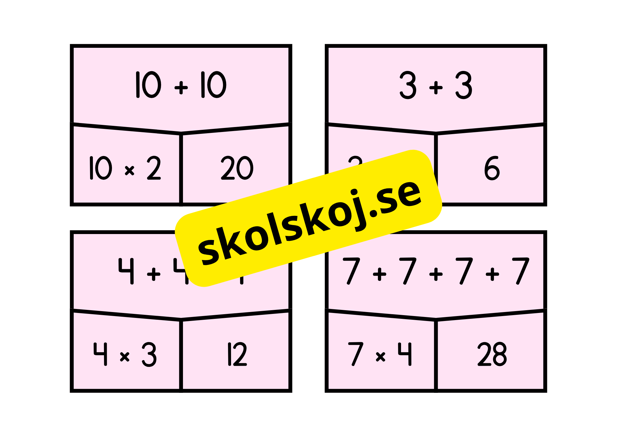 Multiplikations och additions pussel