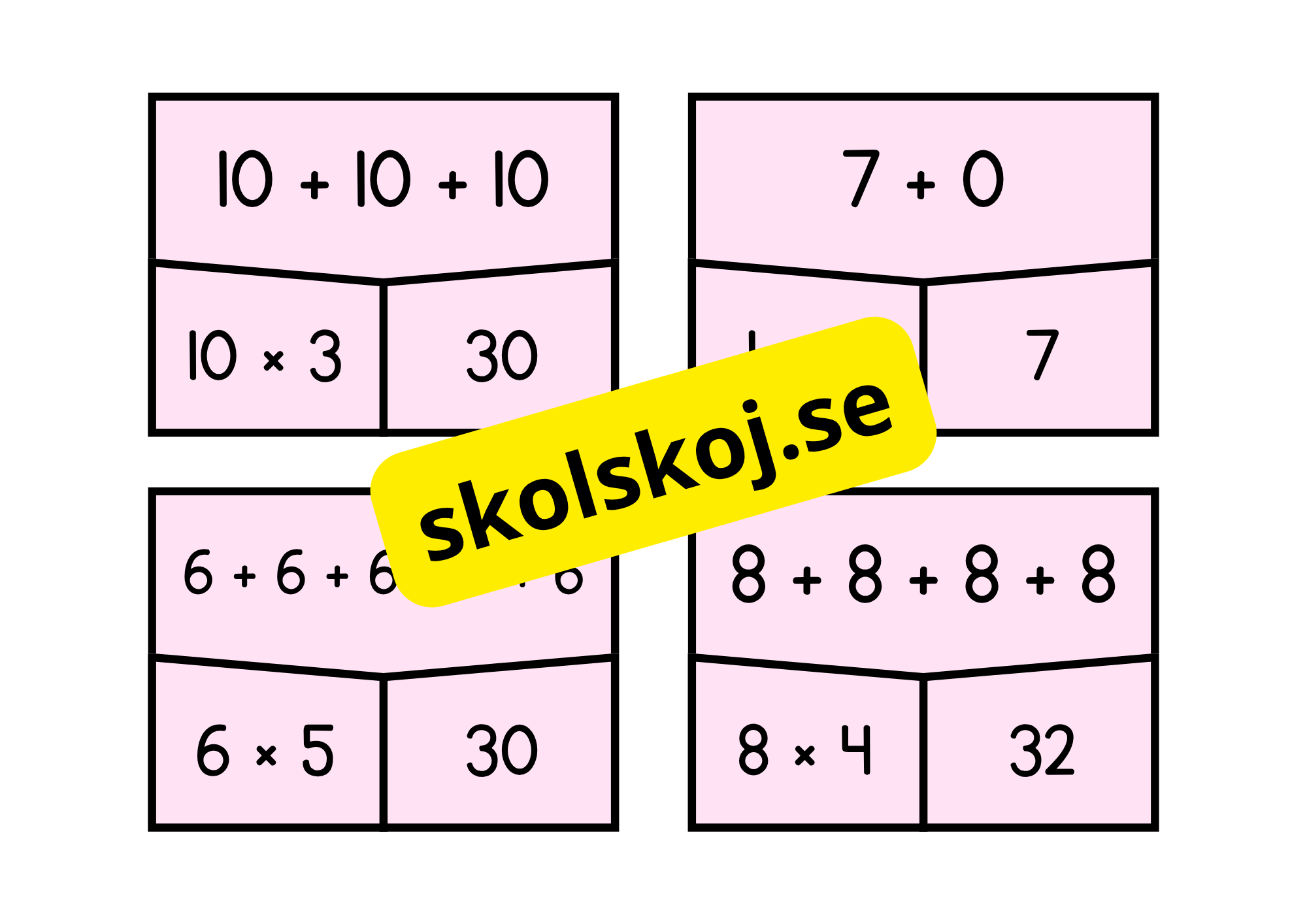 Multiplikations och additions pussel