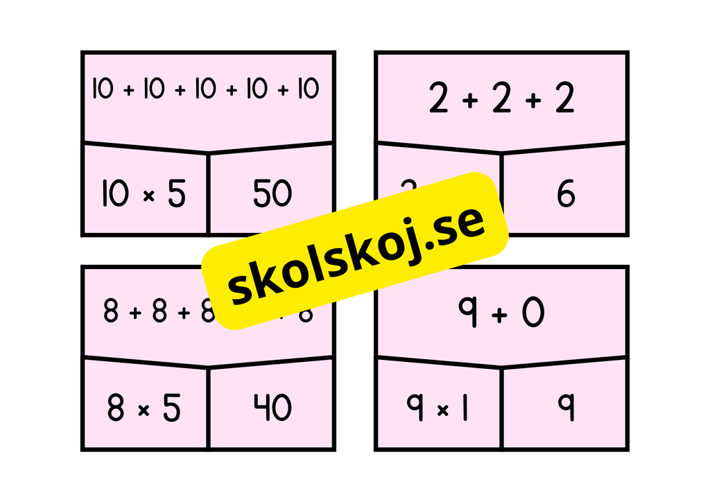 Multiplikations och additions pussel