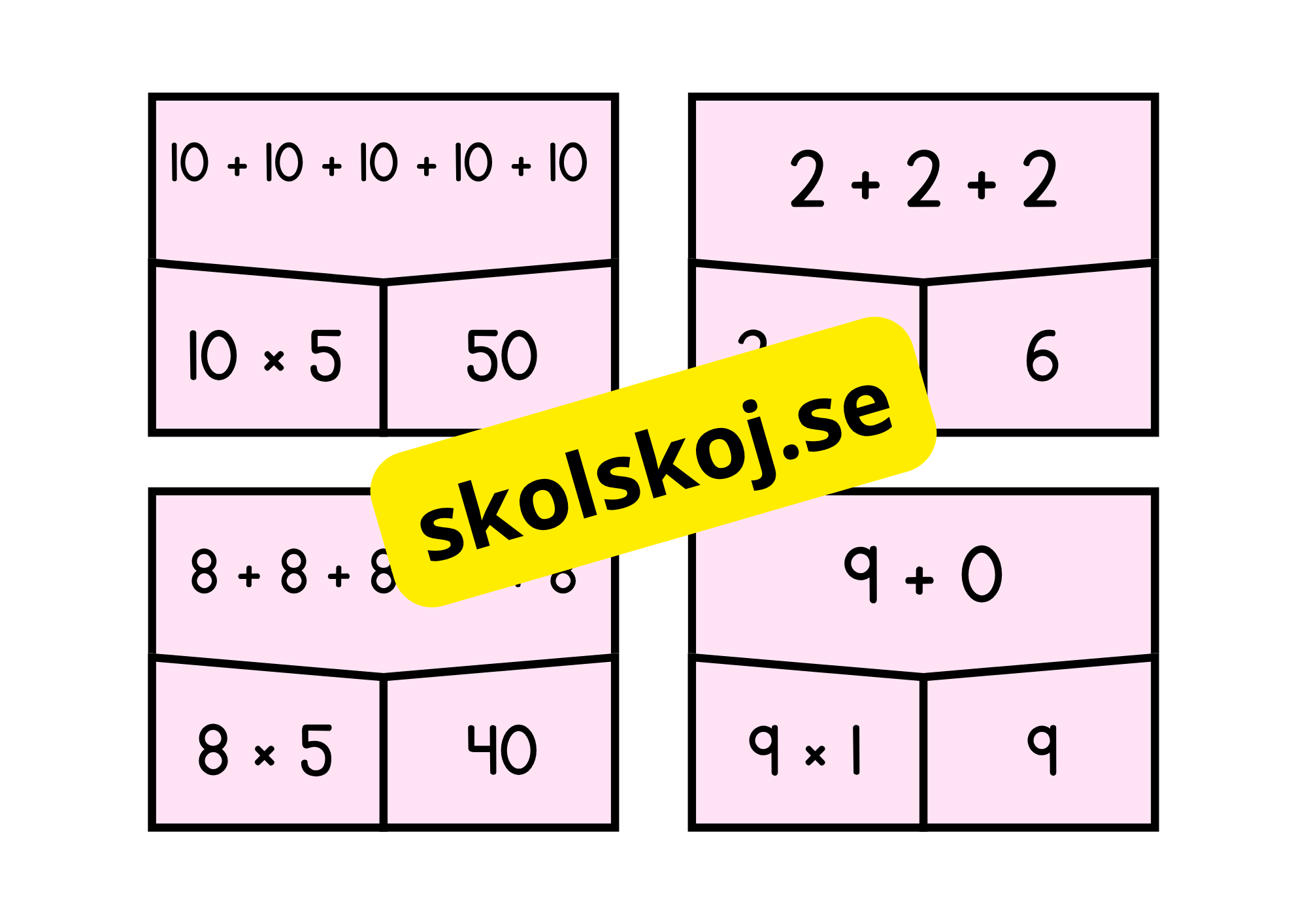 Multiplikations och additions pussel