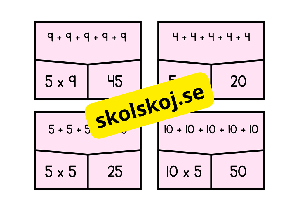 Multiplikations och additions pussel