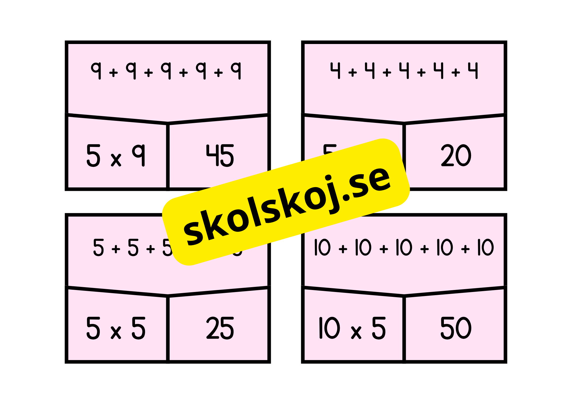 Multiplikations och additions pussel