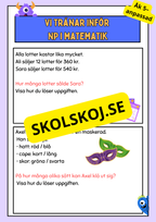 Vi tränar inför NP i matematik - Åk 5–anpassad