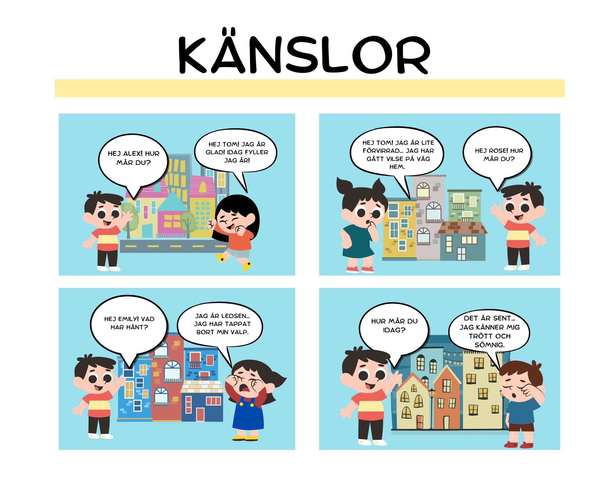 Samarbetsaktivitet: Skapa en serie - Känslor i fokus