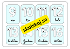 Sifferkort flashkort - A5 format