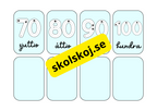 Sifferkort flashkort - A5 format