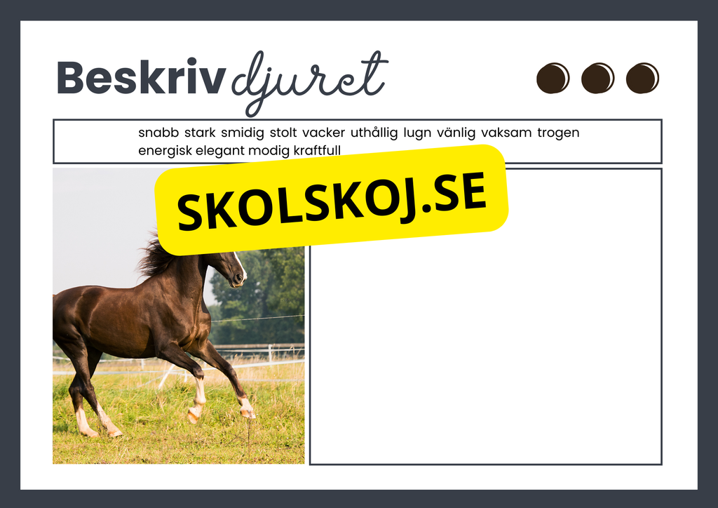 Beskriv djuret - Häfte