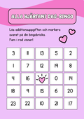 Alla hjärtans dag-bingo