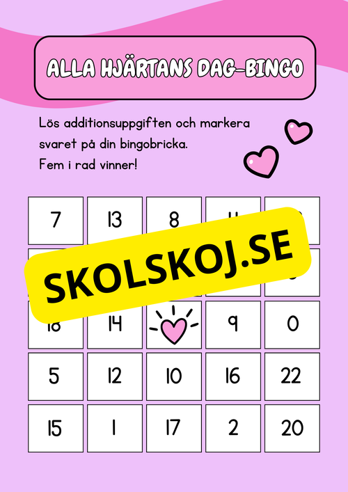Alla hjärtans dag-bingo