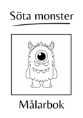 Söta monster - Målarbok