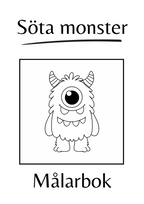 Söta monster - Målarbok